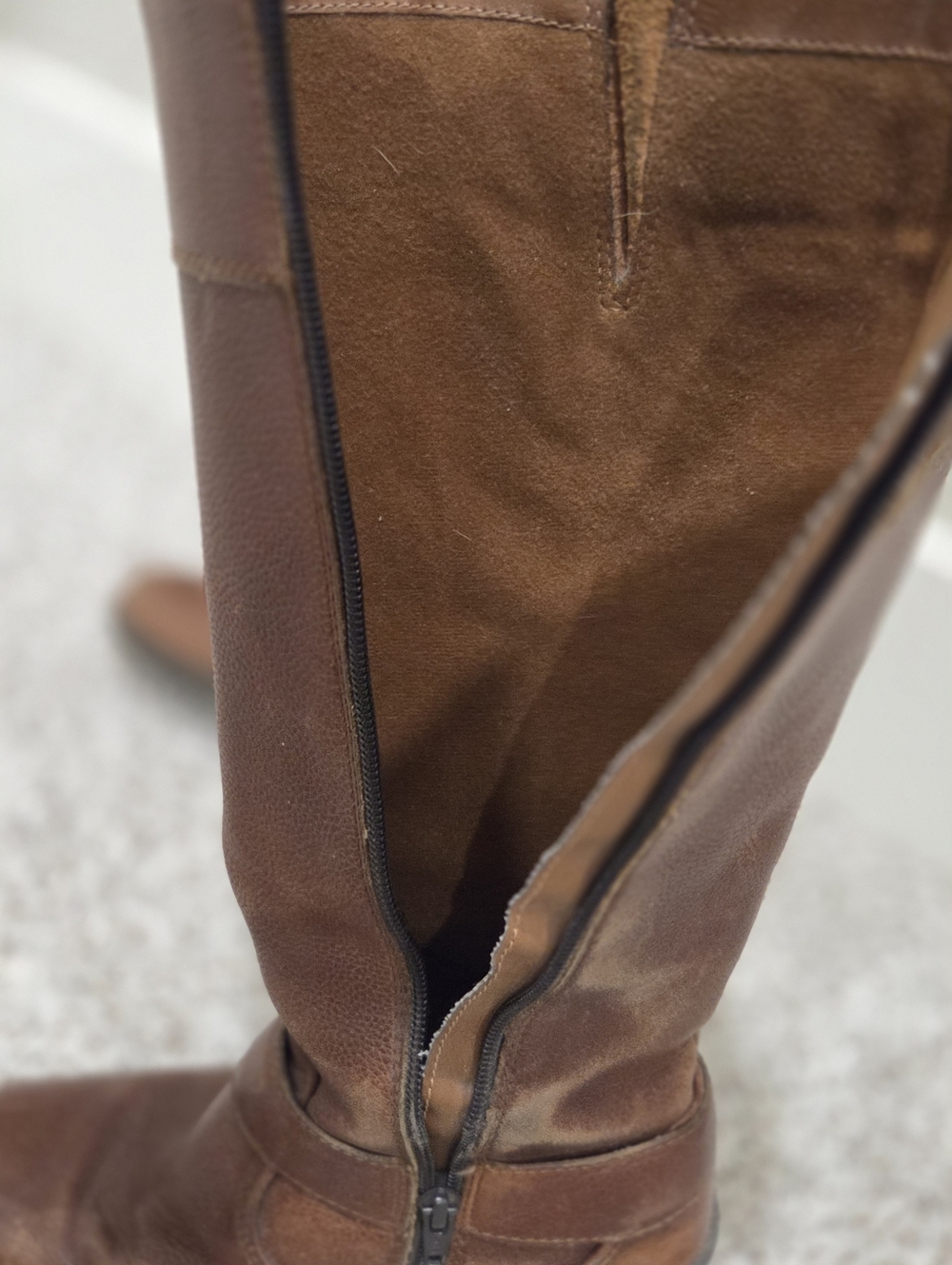 BOC Women's Brown 6.5 Leather Knee-High Buckle Boots - Picture 12 of 12